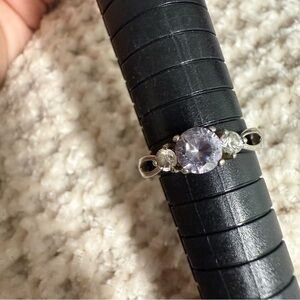Sterling Silver Ring with Purple Gemstone